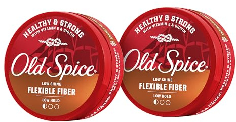 Old Spice, Hair Styling Fiber Wax for Men Flexible HoldLow Shine 2.22 Each Twin Pack NEW Formula, 4.44 Fl Oz