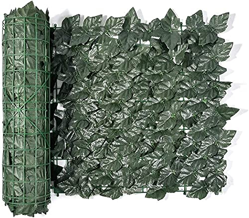 EIIDJFF Sichtschutznetz Blätteroptik Artificial Leaf Hedge Wandpaneel Verschönern Dekor für Garten Garten Privatsphäre Zaun Efeu Hecke Privatsphäre Bildschirm Zaun