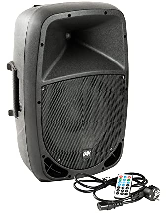 Music Store GO! 12A MKII Aktiver 2-Wege 12 Zoll Lautsprecher - 600W Peak Leistung, Integrierter Media Player, Bluetooth, USB & SD-Karten Slots, 3-Kanal Mixer, 2 XLR/Klinke Mikrofoneingänge, Stereo