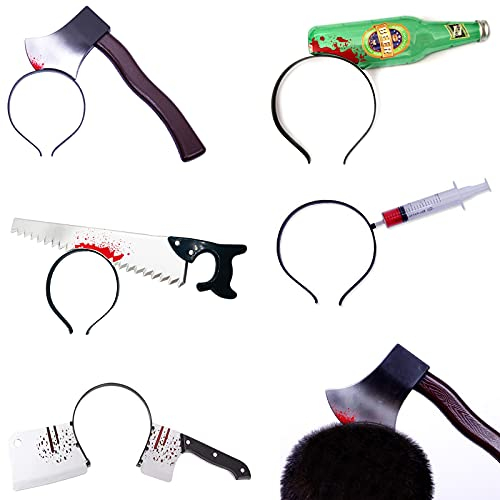 Eterspr 5 Pezzi Fascia Horror Spaventosa di Halloween, Decorazione della Fascia di Halloween, Accessori per Il Trucco, per Halloween, Mascherata, Gioco di Ruolo