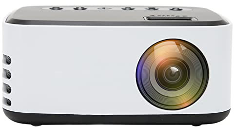 Videoprojektor, Full HD Mini Tragbarer Projektor 1080P Heimkino-Filmprojektor LED-WLAN-Projektor Kompatibel mit Smartphone, TV, Stick(EU-Stecker)