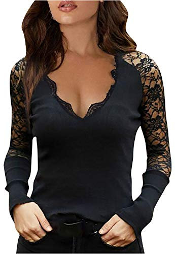 Hemd was Oberteile mit Spitze blusen & Tuniken für Damen weihnachtskasaks festliches oberteil Sommerstiefel Damen Carmenbluse Bluse mit volant Damen t_shirt Damen basic tops