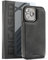 Encased Flip Wallet Compatible with iPhone 14 Pro Max Case with Card Holder Folio and Wrist Strap (Screen Protector Included) Black