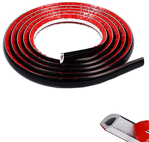 Moulures Flexibles Auto-adhésive PVC Plinthe Souple Quart de Rond Moulure de Plafond Garniture de Moulage Bande de Calfeutrage pour Plafond Bords de Murs(Noir, 3 mètres)