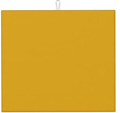 Tapis d'égouttoir à vaisselle en microfibre jaune moutarde, taille 40,6 x 45,7 cm, super absorbant, avec boucle de suspension, accessoires de cuisine