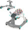 COSTWAY 2-in-1 Lauflernhilfe klappbar, Baby Walker höhenverstellbar, Gehfrei mit Musik & Licht, Laufhilfe mit Anti-Kollision & Anti-Rutsch, Lauflernwagen, für 6-18 Monate, bis 15kg belastbar (Grau)