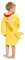 LOLANTA Accappatoio per bambini in pile con cappuccio, vestaglia morbida squalo, Giallo, M (3-5 anni)