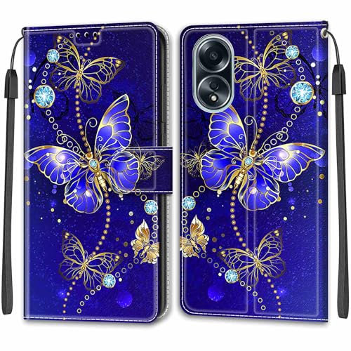 Funda para OPPO A58 4G Carcasa, con [Ranura para Tarjeta] [Cierre Magnético] Magnética Tapa Premium Cuero Flip Funda para OPPO A58 4G