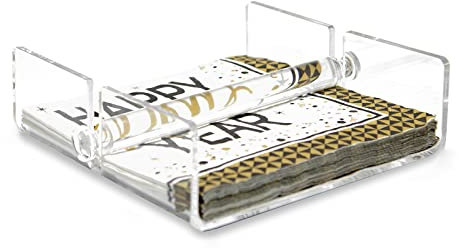 AcrylicNapkinHold Klarer Serviettenhalter aus Acryl für Papier-Servietten, für Bad und Küche, Serviettenpapierhalter, Cocktail-Serviettenhalter für Restaurant, Hotel und Bar(YGC004)