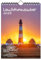 Leuchtturmzauber DIN A5 Wandkalender Hochformat für 2025 Leuchtturm - Inhalt: 1x Kalender 1x Weihnachtsanhänger 1x Grußanhänger (gesamt 3 Teile)