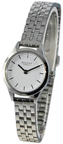 REGENT Damen Armbanduhr Analog Metallarmband Silber UR2251590 Analoguhr