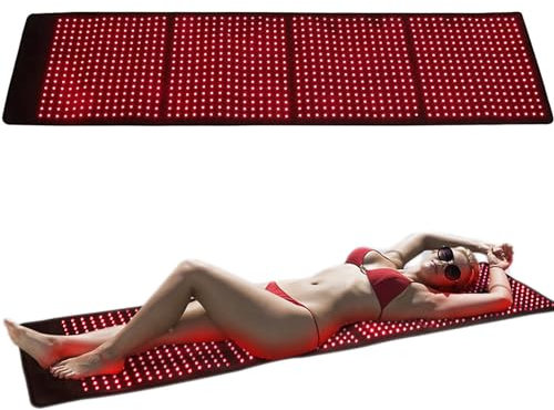 NGARY Light Therapy Pads & Mats, 960 Pcs Red Lamp Therapy Devices with 660nm Red, 850nm Near Infrared Combo Red Bulb and Pulse stroboscopic function, for Whole Body Pain Relieve Skin Beauty