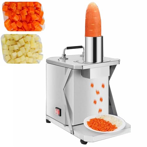 Cortadora De Verduras Eléctrica Máquina Cortadora De Frutas Y Verduras Eléctrica Comercial, Picadora Automática De Frutas Y Verduras De Acero Inoxidable De 200 W Máquina Picadora Para Ceboll