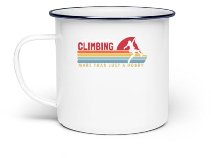 Escalada más que un hobby escalada de velocidad Kraxler Escalada - Taza esmaltada, Blanco, EinheitsgrÃÃ e