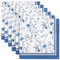Arquiel Servietten Rosen Blau 6er-Set, Stoffservietten 100% Baumwolle Weiches Hochwertige Wiederverwendbare Esstisch Servietten Perfekt für Hochzeiten Küche Haushalt Party(45×45cm)