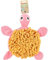 Flamingo Schnüffelteppich Welpe Morgano Schildkröte Ocker & Rosa - 38x32x9cm - Mit Anti-rutsch, Squeaker und knistergeräusch - Mit Snacks oder Trockenfutter befüllbar
