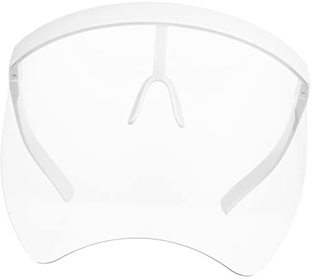Artibetter Full Face Windproof Sunglasses Creative Protective Goggle Anti-Peep Mask White Frame Lens Nonslip Nose Pads Outdoor Use Unisex