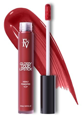 FV Flüssiger Hochpigmentierter Lippenstift, Langanhaltend mit Glanz-Effekt, Pflegende Formel, Vegan & Cruelty-Free, Royal-Glossy