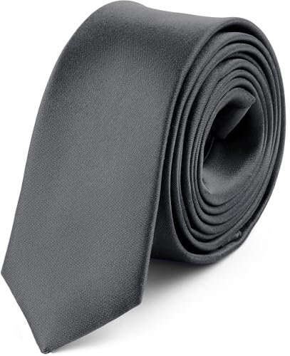 Ladeheid Herren Schmale Krawatte SP-5 (150cm x 5cm, Graphit18)