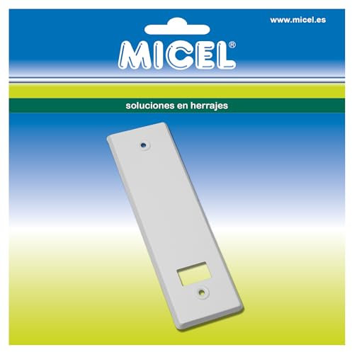 MICEL - 91761 - Embellecedor y Protector para Recogedor de Persiana, Espesor de 1 mm, en Aluminio, acabado Blanco, 223 x 63 x 6 mm