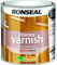 AMK® Ronseal Interior Varnish Matt 750ml Clear Quick Drying Finish Diamond Hard Protection 20 Minutes Dry Defence from Heat Scratches & Water
