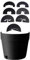 Qaonsciug Decorative Plant Pots With LED Light Projections Novelty Plant Lover's Light Up Flower Pots Decors With Shadows Features