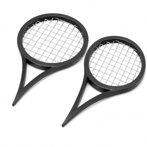 Twist Kamm Afro Lockenkamm, Haarschwamm Alternative im Tennisschläger Design, Tragbares Styling Tool für Locken, Kunststoff Haarkamm für Männer, 2 Stück