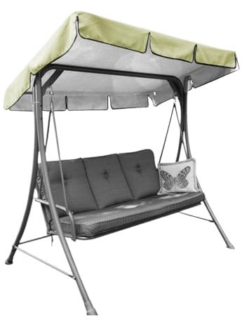 Generisch Bezug für Gartenpavillon, Hollywoodschaukel, Ersatzbezug, wasserdicht, Sonnenschutzdach, Grün, 164 x 114 x 15 cm (Beige 164 114 15 cm)