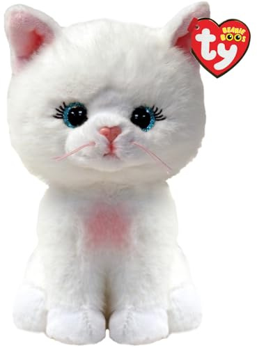 TY Amelia Cat Beanie Boo 14cm – Soft Plush Toy for Kids – Collectible Cuddly Character Plush