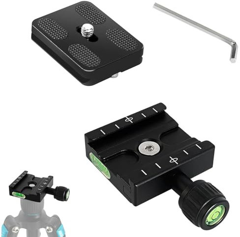 Schnellwechselplatte Klemme, Universal Quick Release Plate Adapter, Universal Klemme für Stativkopf,für Stative, Einbeinstative, Gimbals und Kugelköpfe