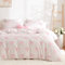 Tospass Housse de Couette 140x200cm Beige Rose Noeud Papillon Parure de Lit 1 Personne Ado Fille avec Fermeture Éclair Housse Couette en Microfibre avec 1 Taie d'oreiller 65x65cm