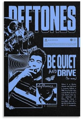 XKDOGKE Deftones Poster Music Rock Band Vintage Collage Für Zimmer, Ästhetische Leinwand-Wandkunst, Schlafzimmer-Dekor Posters 12x18inch(30x45cm)