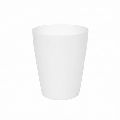 Sinoba Papierkorb 789 Mülleimer Papiereimer 26,5cm 12L | Weiß | Abfalleimer aus stabilem Kunststoff für Kinderzimmer, Büro und Küche. 26,5 cm Höhe, 12 Liter, leicht zu reinigen