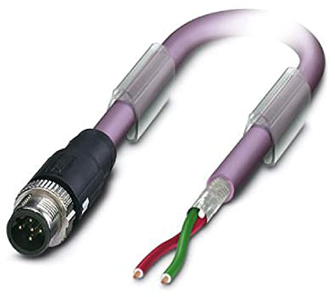 PHOENIX CONTACT SAC-2P-MSB/10.0-910 SCO Profibus (12 MBit-s) Bussystem-Kabel, 2-Polig, PUR Halogenfrei, Stecker Gerade M12 Speedcon, B Kodierung, Auf Freies Leitungsende, 10m Kabellänge, Violett