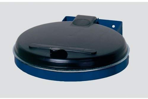 VAR Abfallsammler zur Wandbefestigung, RAL 5010 pulverbeschichtet, Deckel schwarz, aus Kunststoff, BxT 4 00x510 mm