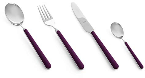 MEPRA Fantasia Servizio Viola, 24 Pezzi, Acciaio Inossidabile 18/10