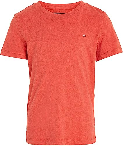 Tommy Hilfiger Jungen T-Shirt, Regular Fit, Apple Red Heather, 92
