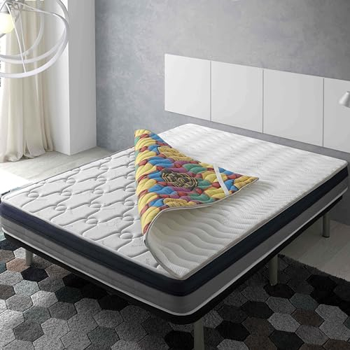 ECO-DE Topper Matratzenauflage Deluxe 4D. Turmalin-Matratzenauflage. 150 x 190 cm