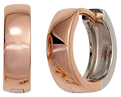 Jobo Damen-Creolen aus 925 Sterling Silber Bicolor vergoldet