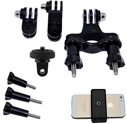 Supkeyer Cellpone Bicycle Mount Bike Handlebar Seatpost Tripod Holder with Phone Clamp Clip Action Camera POV for Sony Action Cam/Gopro Hero/Cell Phone/iPhone XR XS Max X 8 7 6 Plus/Samsung LG Huawei