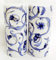 Fromeuropewithlove Salt and Pepper Shaker Set, Blue, Gold, White, Porcelain, Hand Decorated in UK, Baroque Damask Design, 3.6 H x 1.4 D, Dishwasher & Microwave Safe