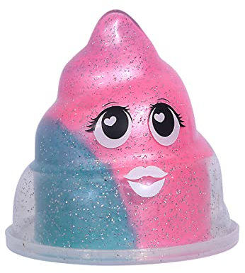 Simba 105956020 - Puuupsi Poop Einhorn Becher, 80gr, pink und türkis mit Glitter, Pupsi Slime, Schleim, Glibber, Anti Stress, Relax, ab 3 Jahren