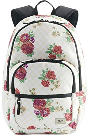 Vans Motivee 3-B Laptop-Rucksack, groß, Blumen-Design, Weiß