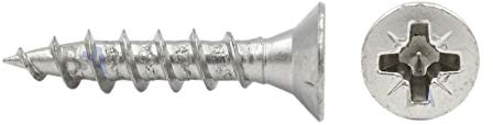 Lot de 200 vis 3 x 18 mm tout filetage IROX acier nickelé tête croix Pozidriv PZD plateau évasé vis pour bois et aggloméré 3 x 18 panneaux de particules