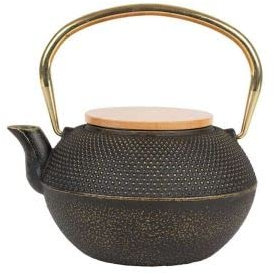 Sema - THEIERE en Fonte Noir Anse Dore ET Picots 1 L Filtre INOX