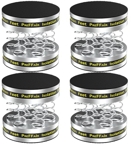 HiFi Lautsprecherständer Füße Spike Pad Isolationsfüße HiFi Absorber füße Gerätefüße Stoßdämpfer Füße Untersetzer Mit Rutschfestem Gummi für Verstärker Subwoofer Plattenspieler