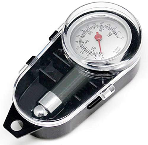 Auto Reifendruckmesser, 100 PSI / 7,5 bar Metall Hochgenaues Reifendruckmessgerät Der Auto Reifendruckprüfer Luftdruckprüfer Reifendruck Prüfer für SUV-, RV- und ATV-Motorräder entleert werden,Schwarz