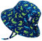 Jan & Jul Schnell Trocknender Sonnenhut für Jungen, Ideal zum Schwimmen (XL: 5-12 Jahre, Dinoland)