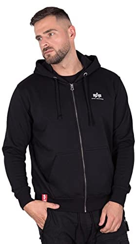 Alpha Industries Herren Alpha Industries Basic Zip Hoody Sl Kapuzensweat für Herren Kapuzenpullover (1er Pack)