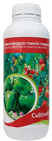 CULTIVERS Calcio Tomates y pimientos Líquido de 1 L. Corrector de carencias de Calcio para hortalizas. Fertilizante orgánico Natural refuerza la Resistencia a Las Enfermedades.
